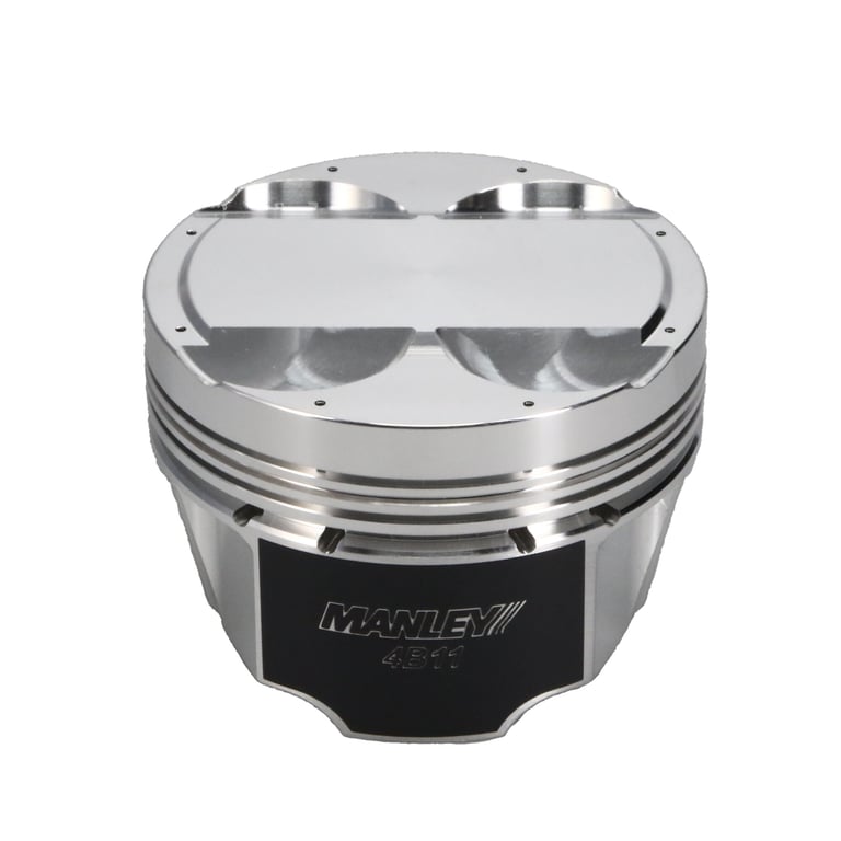 Manley Mitsubishi 4B11 86.5mm Bore 9.0:1 CR -5cc Dish Turbo Tuff Piston Set w/ Rings - 614205CE-4