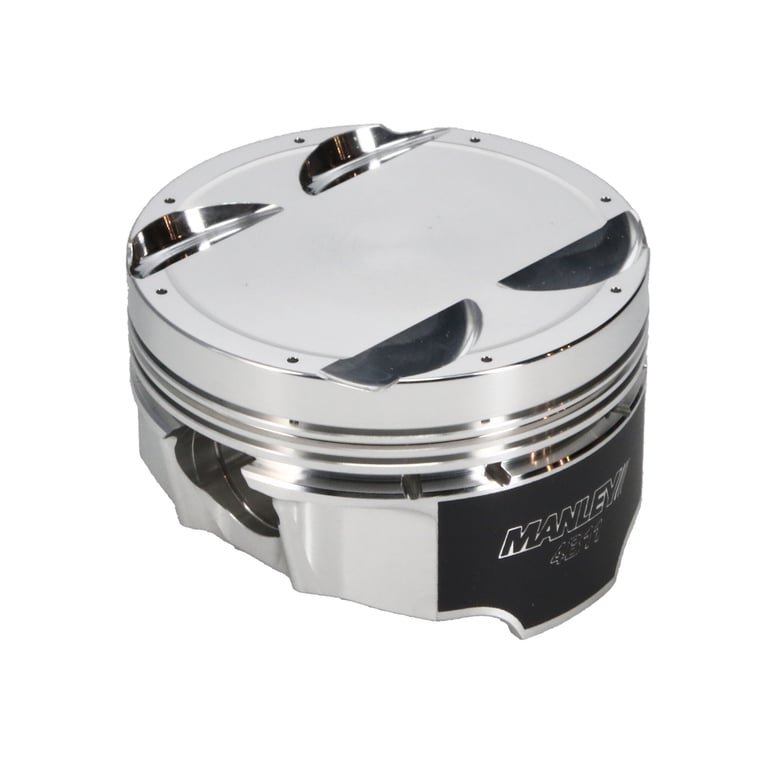 Manley Mitsubishi 4B11 86.5mm Bore 10.0:1 CR -3.5cc Dish Turbo Tuff Piston Set w/ Rings - 624305CE-4