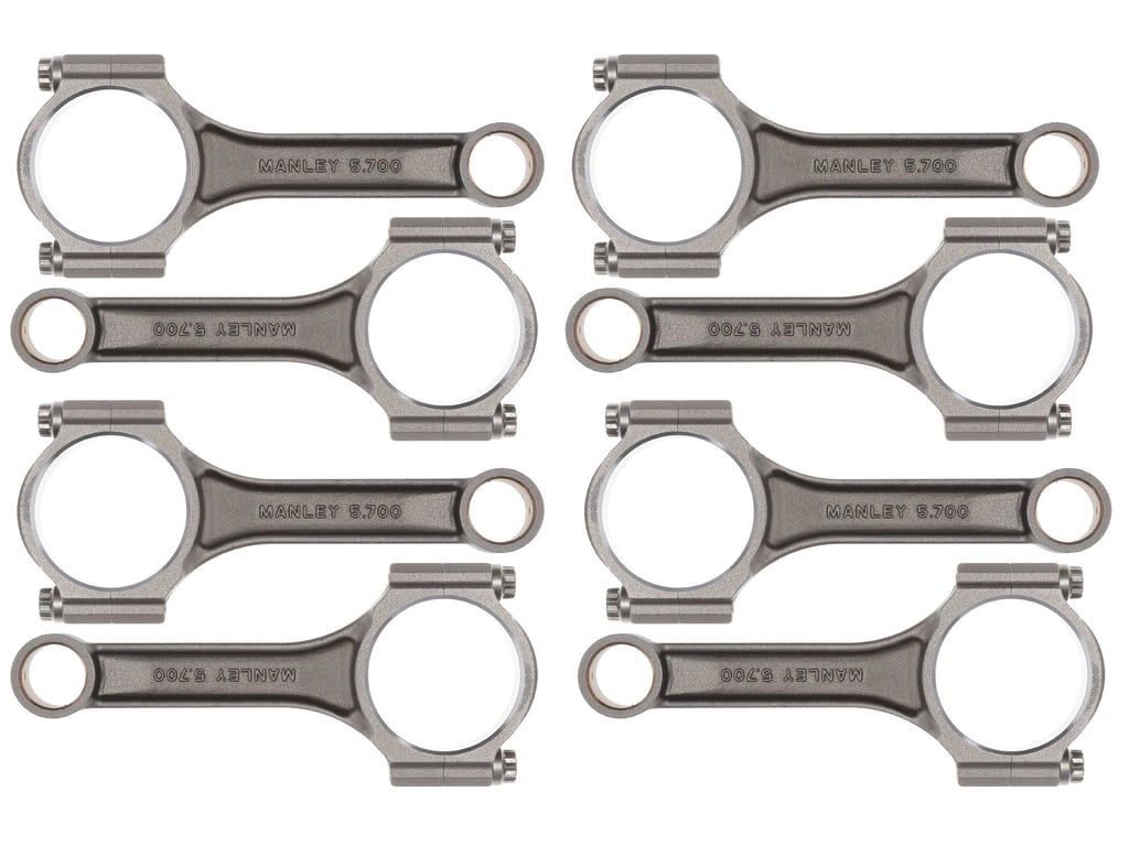Manley Chevrolet Small Block Sportsmaster Connecting Rod Set - 5.700in Length - 14104-8