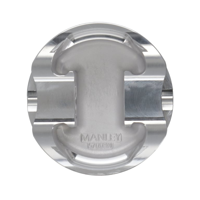 Manley 2018+ Ford Coyote 5.0L 6.75cc Dish 3.667in Bore 12:1 CR 22mm Pin Platinum Pistons - 595905C-8