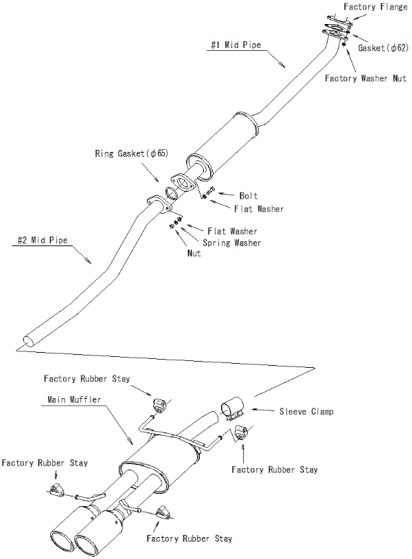 HKS 17+ Honda Civic Si Sedan (FC) Hi-Power Muffler Exhaust