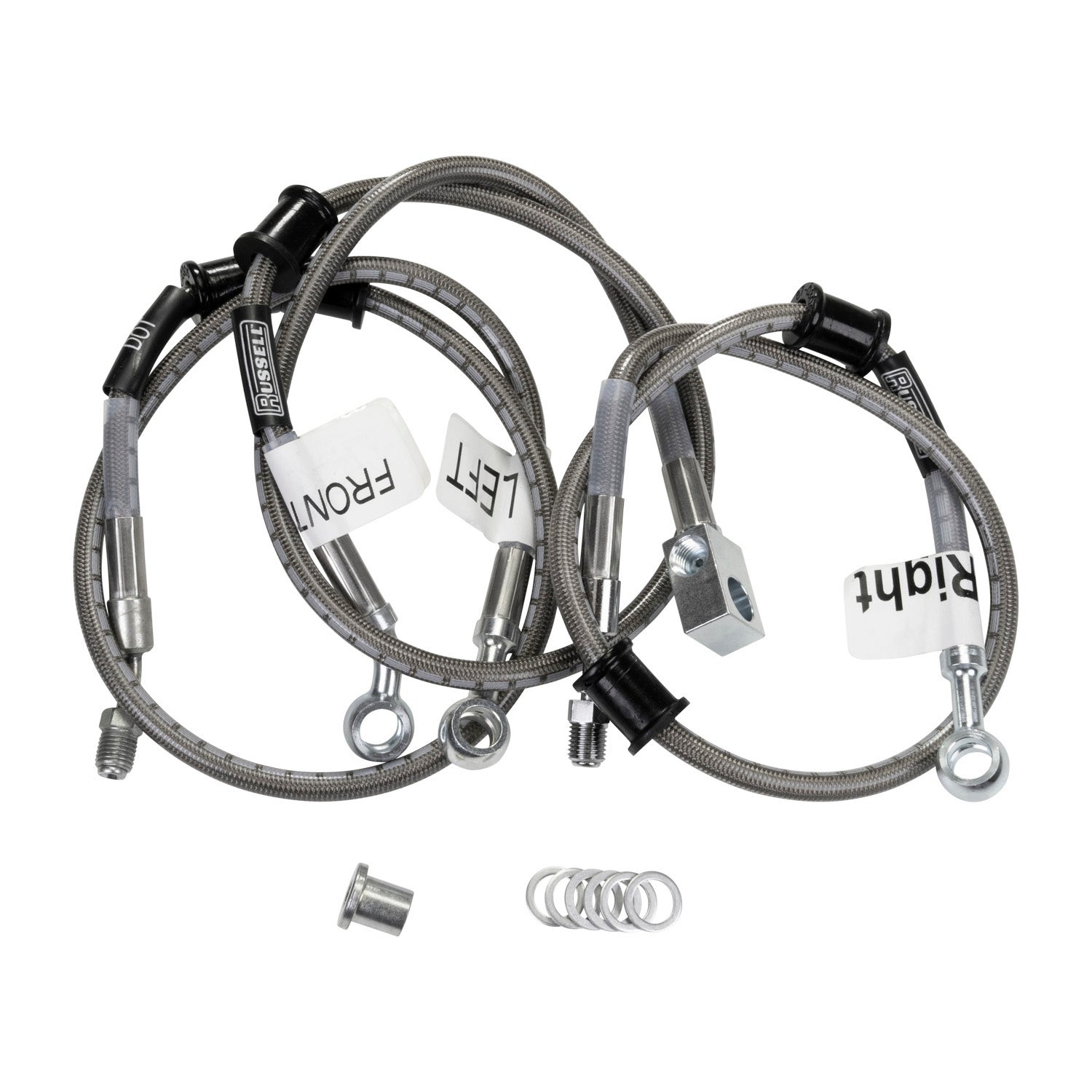 Russell 04-05 Honda TRX450R +3in Cycleflex Off-Road Brake Hose Kit - Front - R09377