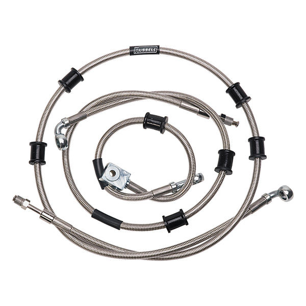 Russell 04-06 Yamaha Rhino 450/660 Cycleflex Sport ATV Brake Hose Kit - Front - R09430