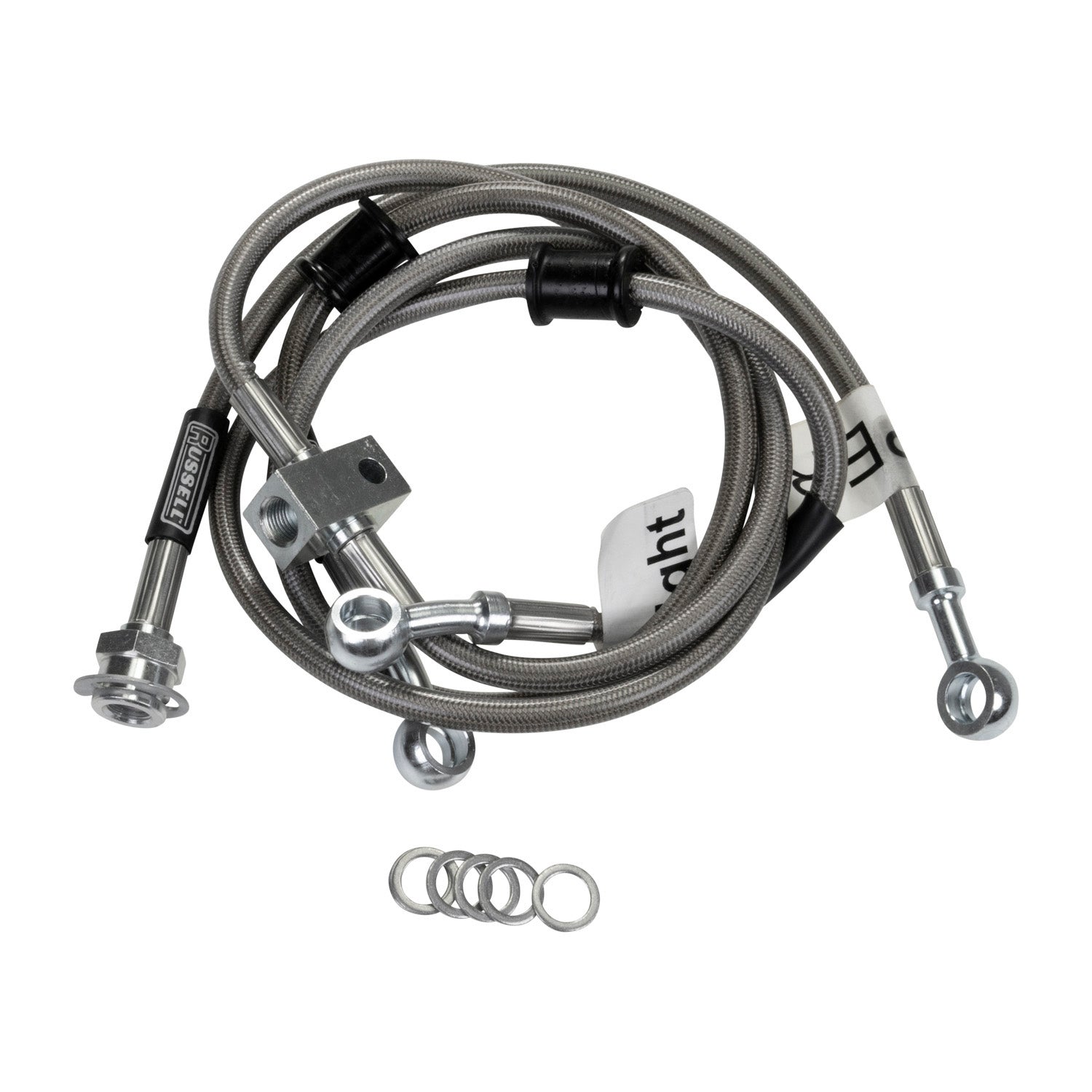 Russell 06-10 Yamaha Raptor 700 +3in Cycleflex Sport ATV Brake Hose Kit - Front - R09467