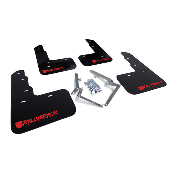 Rally Armor 17-21 Honda Civic Type R Black Mud Flap Red Altered Font Logo - MF47-UR-BLK/RD-X for 2017-2022 Honda Civic Type R