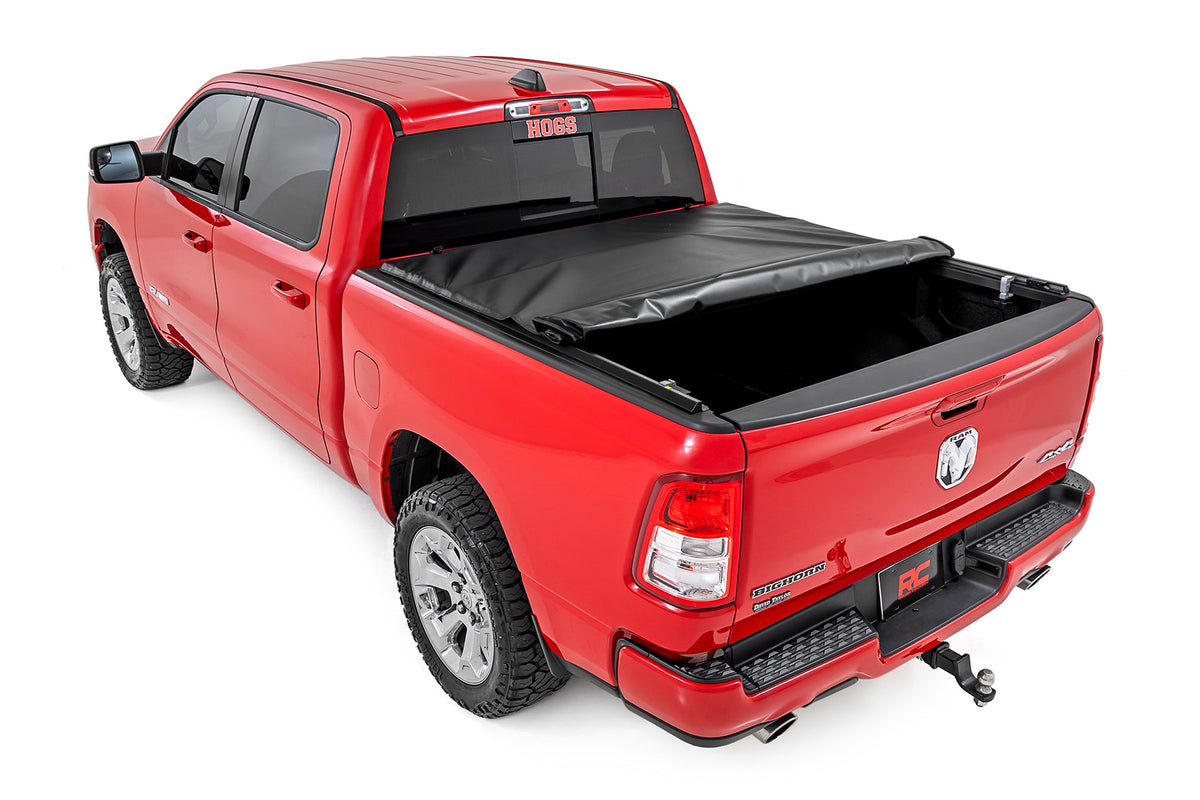 Rough Country - Soft Roll Up Bed Cover - 5'7" Bed - No Rambox - Ram 1500 (19-25)/1500 TRX (21-24) - 42320550 by Rough Country