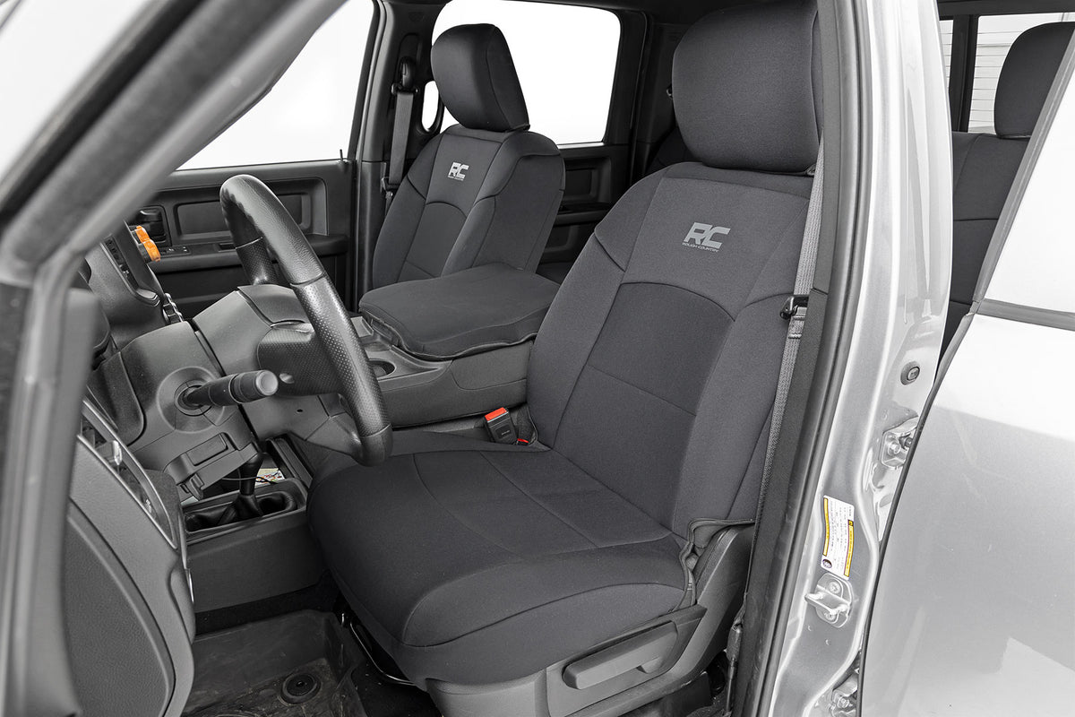 Rough Country - Seat Covers - FR & RR - 60/40 Rear Seat - Ram 2500 2WD/4WD (2019-2024) - 91044 by Rough Country - angle view
