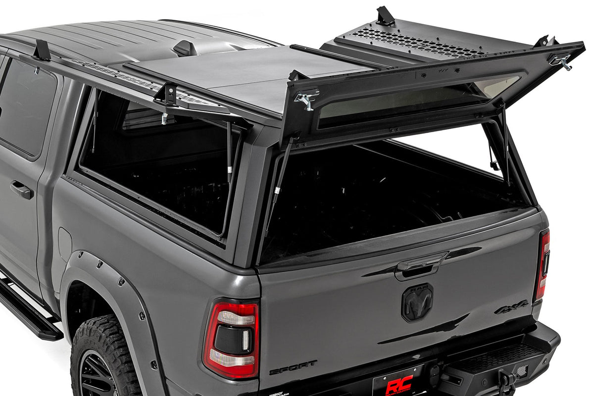 Rough Country - Truck Bed Cap - Modular - 5'7" Bed - Ram 1500 (19-25)/1500 TRX (21-24) - 73402 by Rough Country - angle view