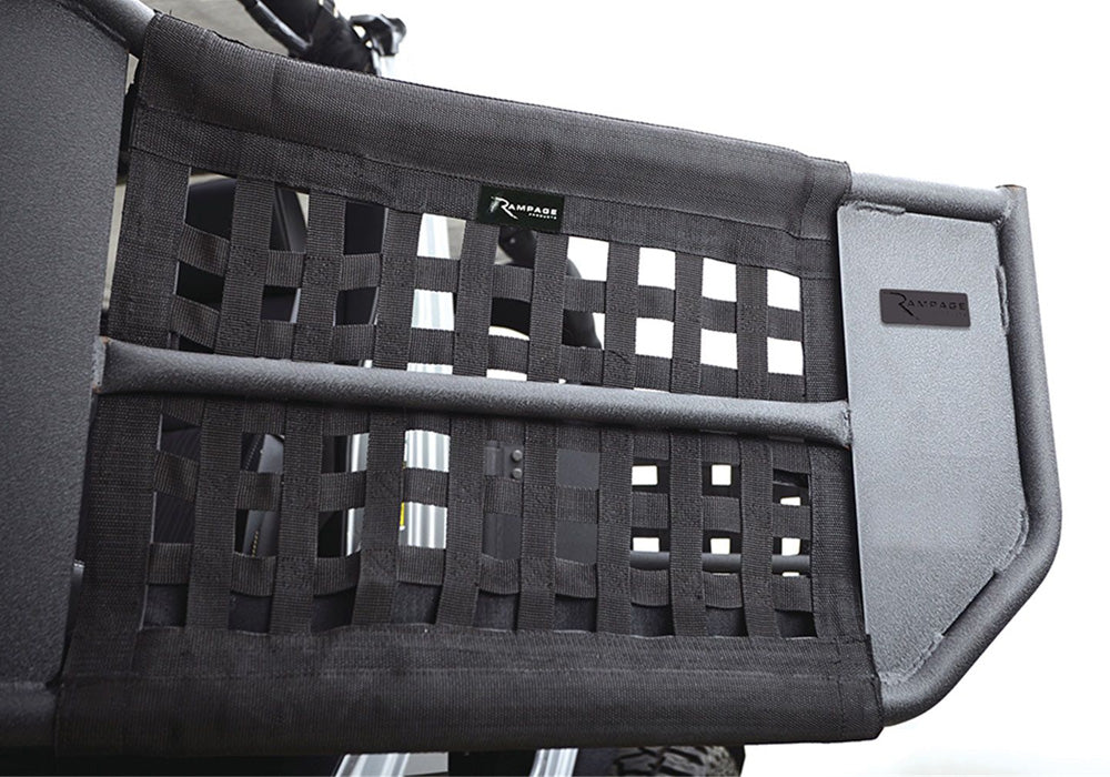 Rampage 2007-2018 Jeep Wrangler(JK) 2-Door Tube Doors With Netting - Black - 7695