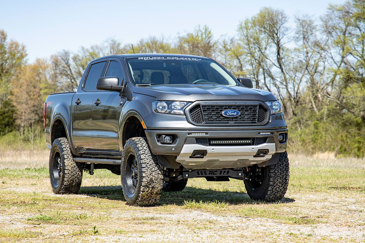 Rough Country - LED Light Kit - Bumper Mount - 20" Black Single Row - Ford Ranger (19-23) - 70815 for 2019-2023 Ford Ranger -
