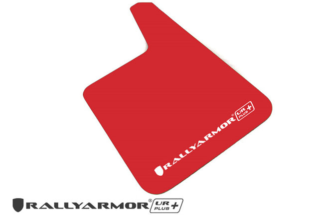 Rally Armor Universal Fit (No Hardware) UR Plus Black UR Mud Flap w/ Grey Logo - MF20-URP-BLK/GY