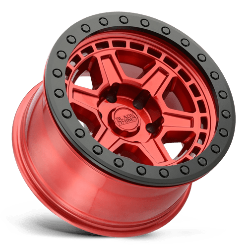 Black Rhino Hard Alloys Reno 20X9.5 5X127 +0MM Candy Red W/ Black Ring & Bolt
