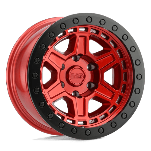 Black Rhino Hard Alloys Reno 20X9.5 5X127 +0MM Candy Red W/ Black Ring & Bolt