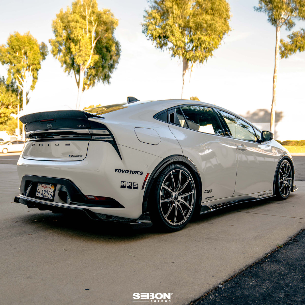 Seibon 23-25 Toyota Prius Carbon Fiber Rear Fender Trim - RFT23TYPR
