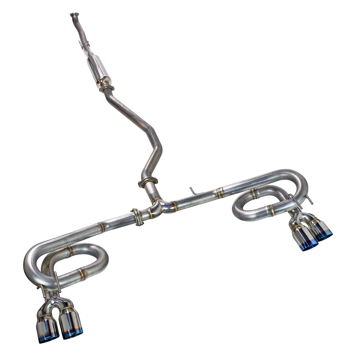 Remark 2022+ Honda Civic Sport Hatchback FL2 (Link Loop) Catback Exhaust Burnt Stainless Steel Tip - RK-C4063H-10T