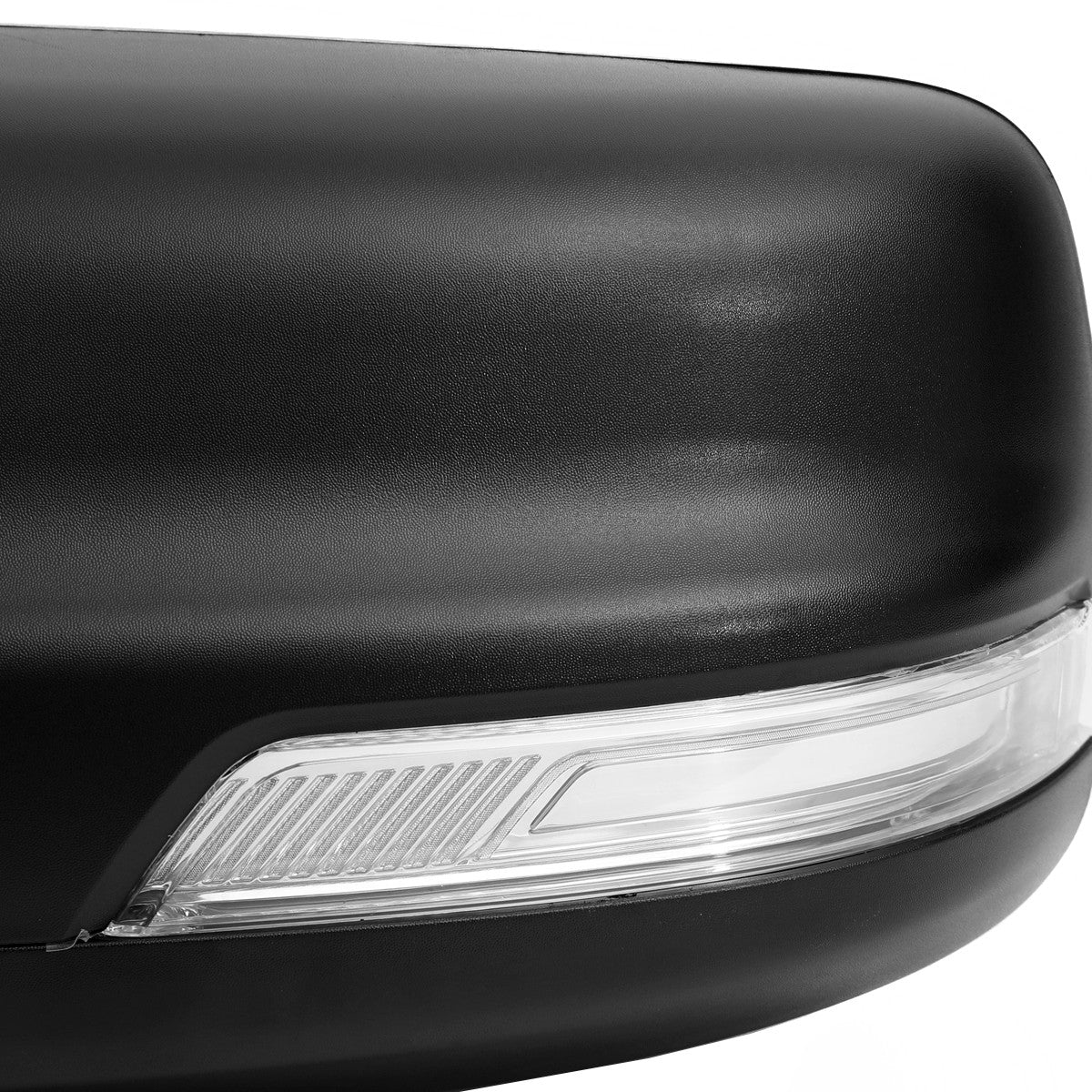 Spec-D Tuning - 2019-2024 Dodge RAM 1500 Black Power Adjustable, Manual Fold, BSD & Heated Side Mirror w/ LED Puddle and Turn Signal Light - Driver Side Only - RMV-RAM1915HP-FS-L