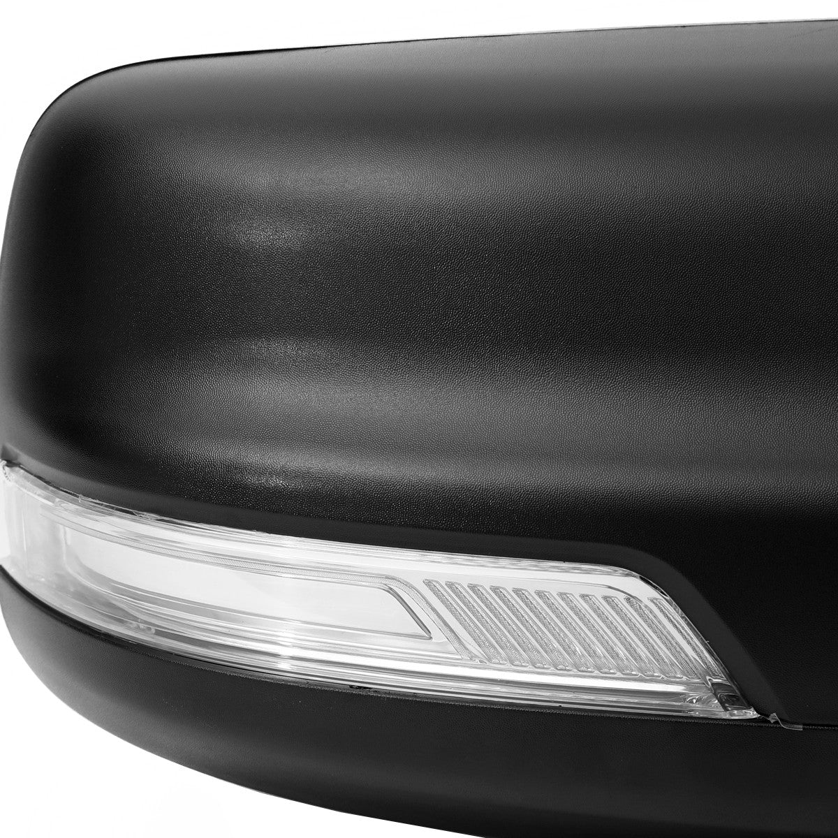 Spec-D Tuning - 2019-2024 Dodge RAM 1500 Black Power Adjustable, Manual Fold, BSD & Heated Side Mirror w/ LED Puddle and Turn Signal Light - Passenger Side Only - RMV-RAM1915HP-FS-R