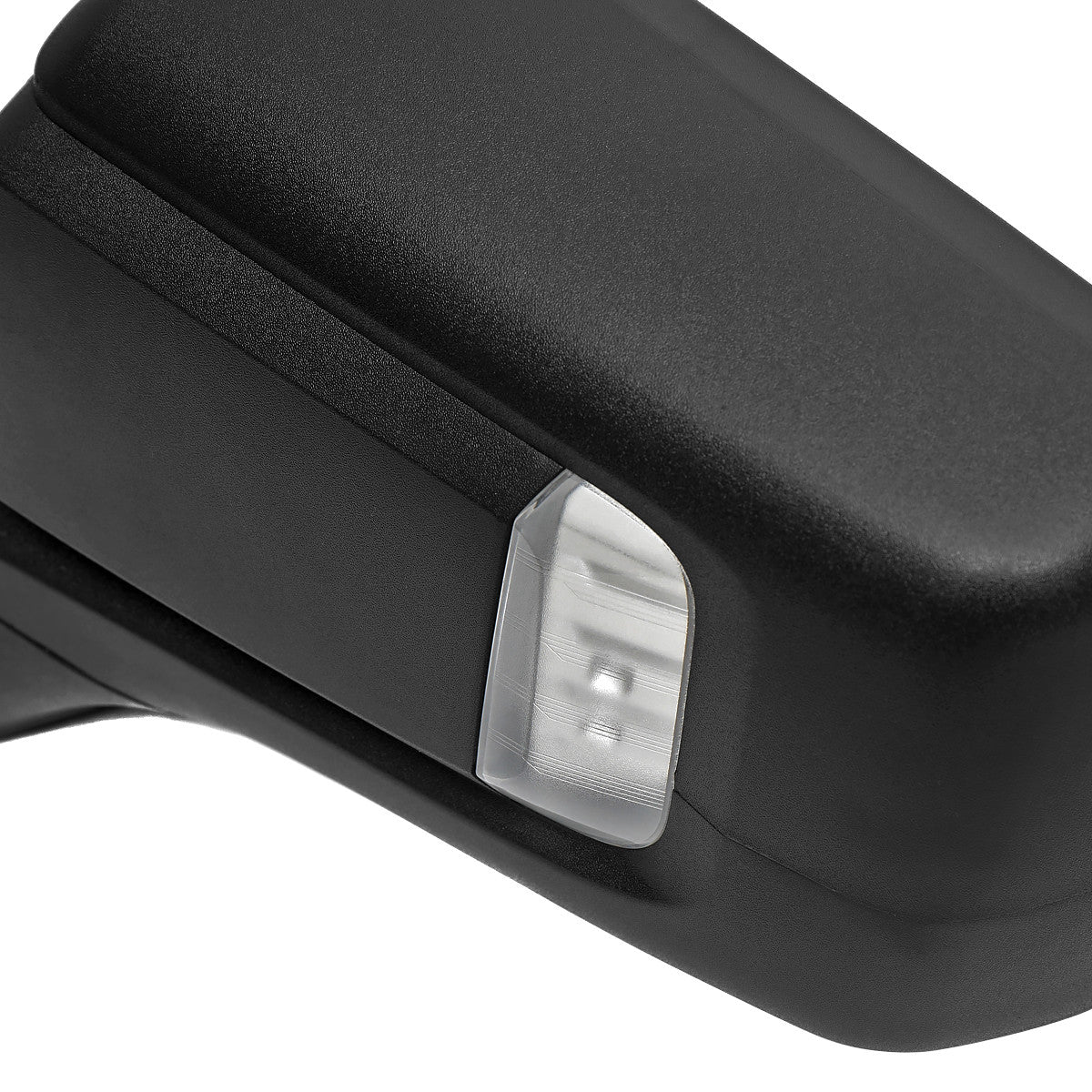 Spec-D Tuning - 2019-2026 GMC Sierra 1500 Black Power Adjustable, Manual Fold, BSD & Heated Side Mirror w/ LED Puddle and Auxiliary Light - Driver Side Only - RMV-SIE1915HP-FS-L