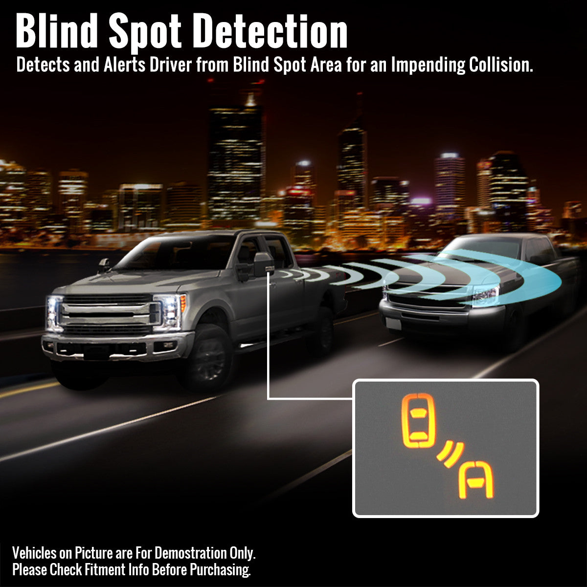 Spec-D Tuning - 2019-2026 GMC Sierra 1500 Black Power Adjustable, Auto-Fold, BSD & Heated Side Mirror w/ LED Puddle and Auxiliary Light - Passenger Side Only - RMV-SIE1915HPATR-FS