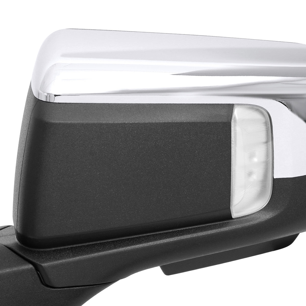 Spec-D Tuning - 2019-2026 Chevrolet Silverado 1500 Chrome Power Adjustable, Manual Fold, BSD & Heated Side Mirror w/ LED Puddle and Turn Signal Light - Driver Side Only - RMV-SIV1915CHP-FS-L