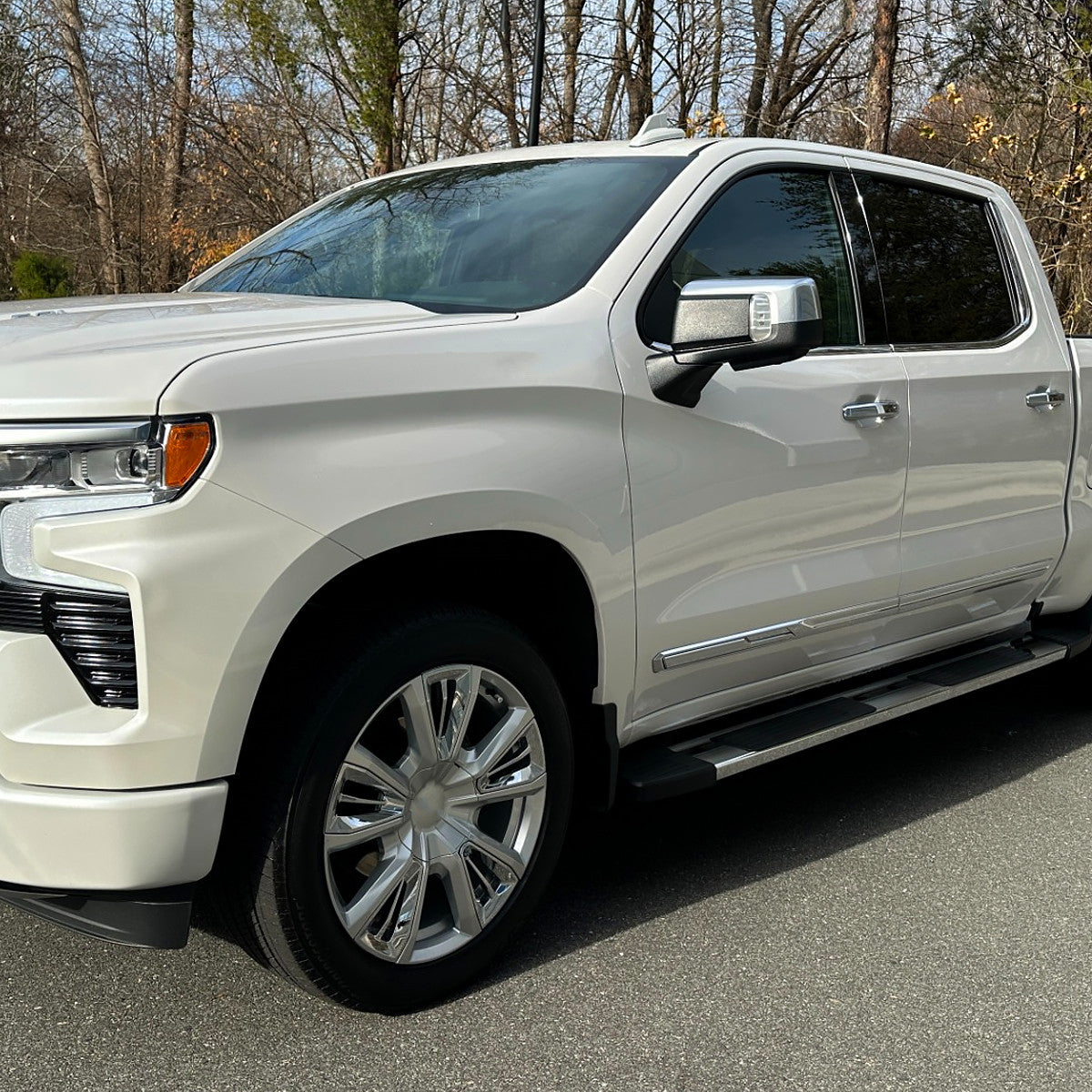 Spec-D Tuning - 2019-2026 Chevrolet Silverado 1500 Chrome Power Adjustable, Manual Fold, BSD & Heated Side Mirror w/ LED Puddle and Turn Signal Light - Driver Side Only - RMV-SIV1915CHP-FS-L