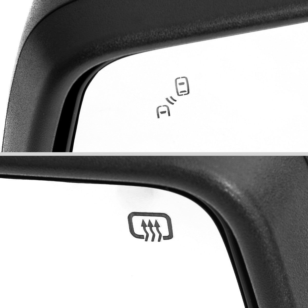 Spec-D Tuning - 2019-2026 Chevrolet Silverado 1500 Black Power Adjustable, Manual Fold, BSD & Heated Side Mirror w/ LED Puddle and Auxiliary Light - Driver Side Only - RMV-SIV1915HP-FS-L