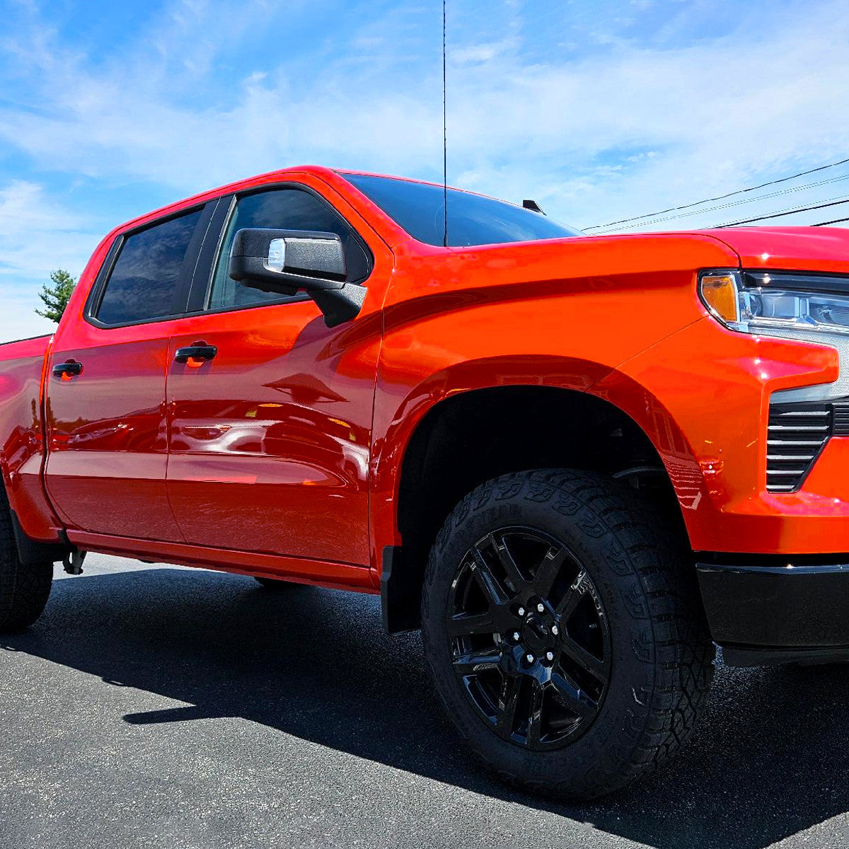 Spec-D Tuning - 2019-2026 Chevrolet Silverado 1500 Black Power Adjustable, Manual Fold, BSD & Heated Side Mirror w/ LED Puddle and Auxiliary Light - Passenger Side Only - RMV-SIV1915HP-FS-R