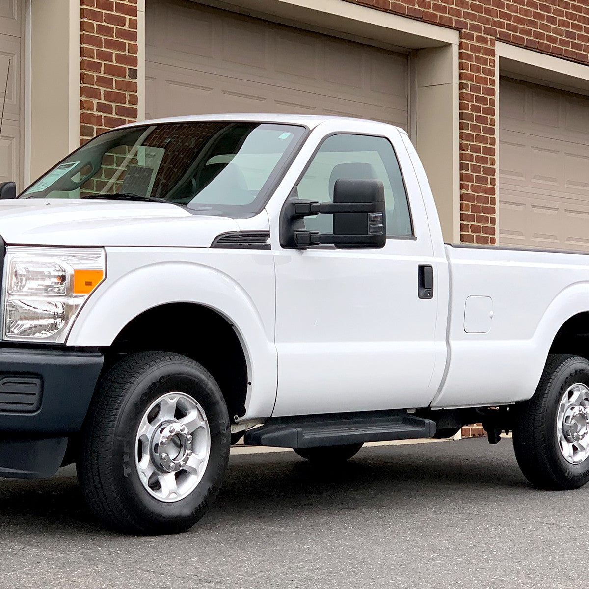 Spec-D Tuning - 2008-2016 Ford F-250/F-350/F-450/F-550 Power Adjustable, Heated, & Manual Extendable Towing Mirrors w/ Smoked Lens Turn Signal Lights - RMX-F25008GLEDH-P-FS