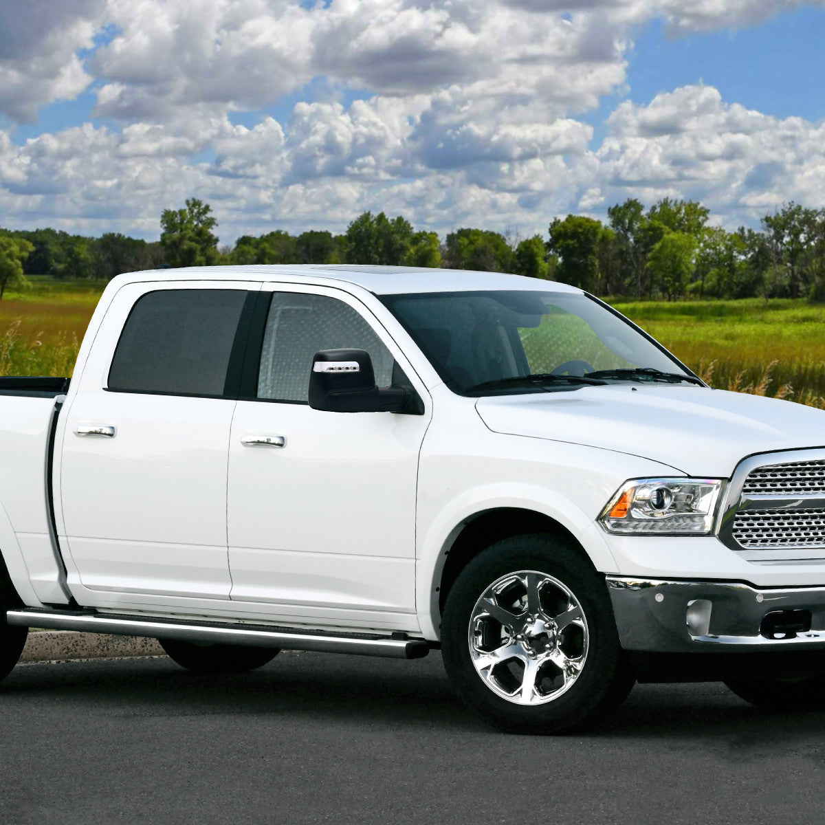 Spec-D Tuning - 2009-2012 Dodge RAM 1500 Black Power Heated 2023 Style Towering Mirror w/ Sequential Signal - RMX-RAM09HP-23-FS