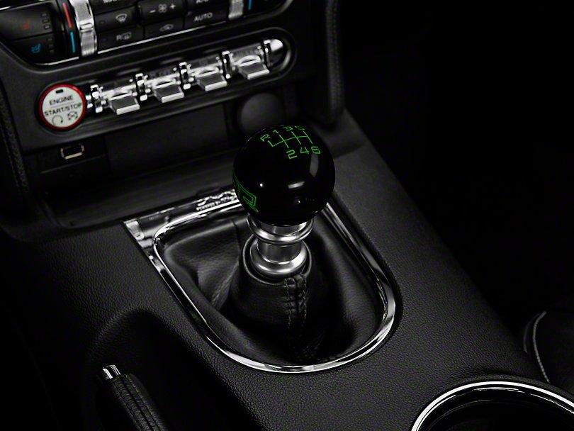 RTR Black Shift Knob - Green Engraving (15+ Mustang)