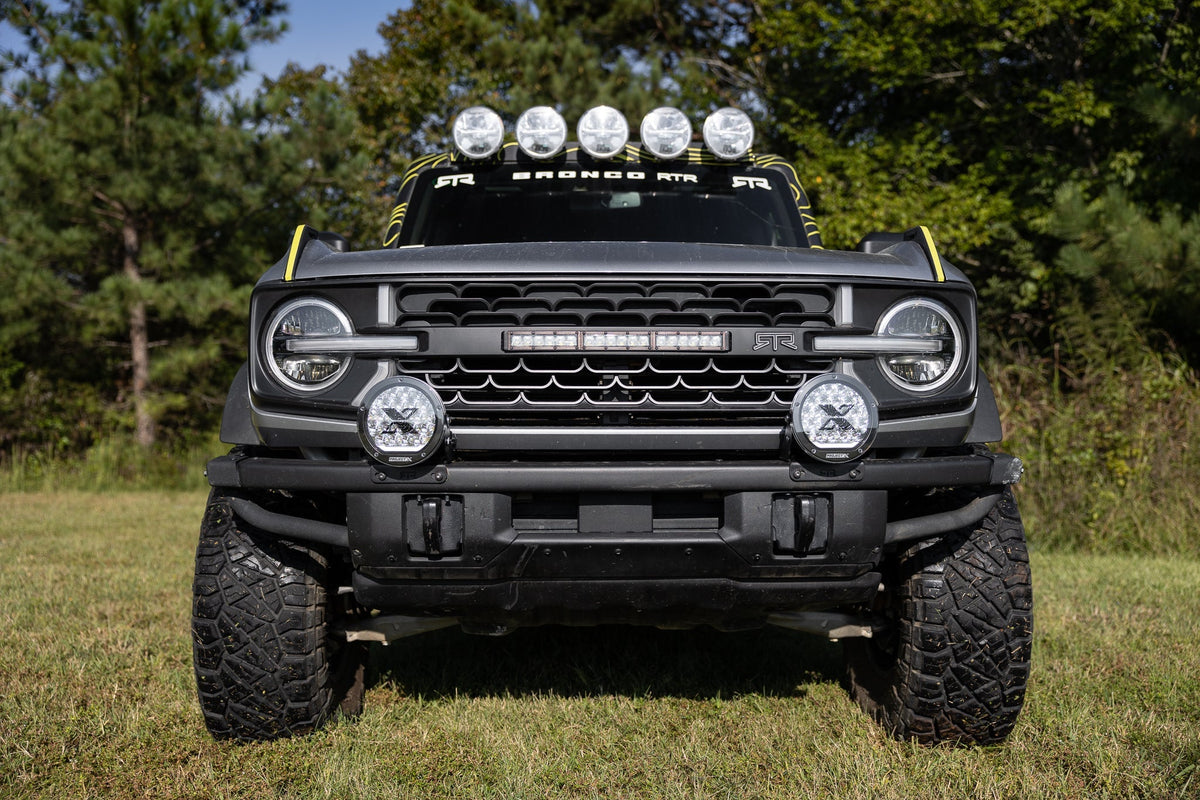 RTR Front Bumper Light Mount Kit w/ PROJECT X HP.70 Lights (21+ Bronco & 22+ Bronco Raptor w/ Modular Front Bumper)