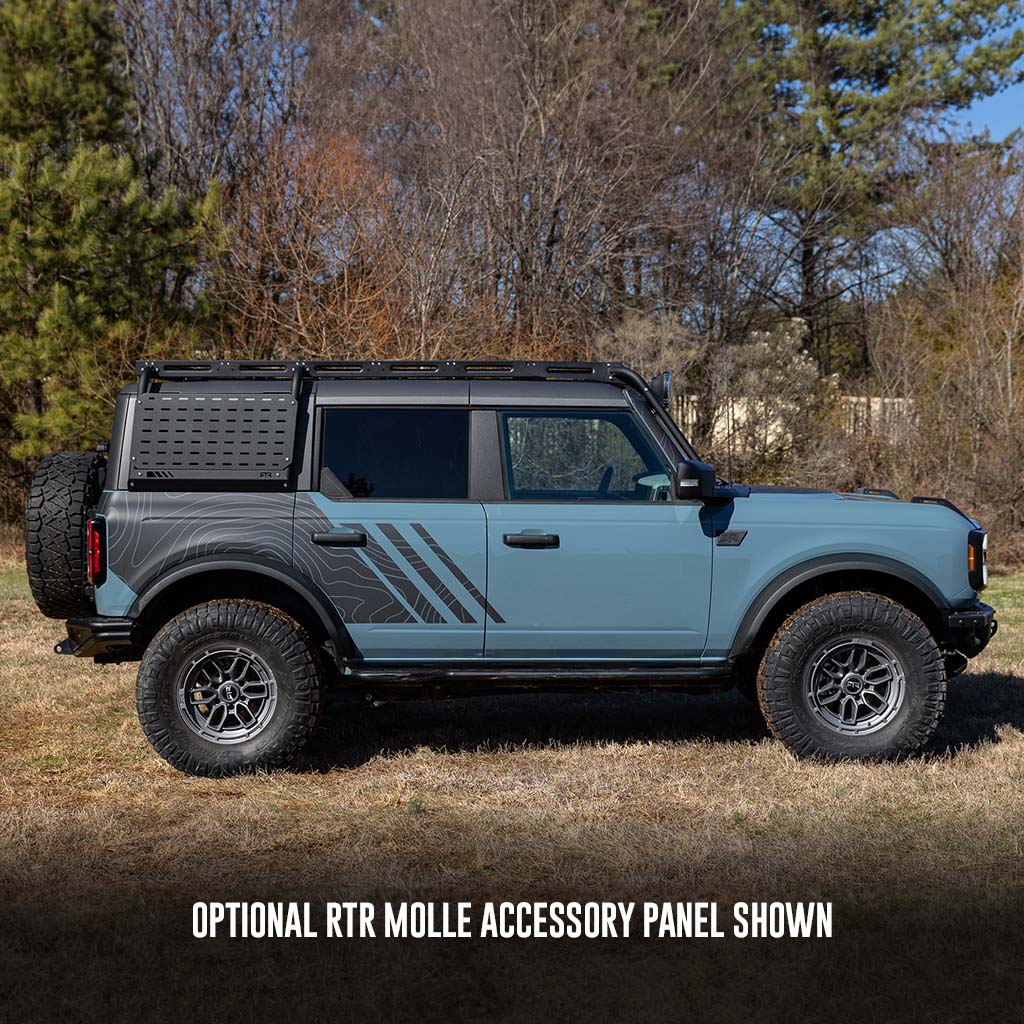 RTR Roof Rack and RTR Light Bar w/ PROJECT X Lights (21+ Bronco, 22+ Bronco Raptor)