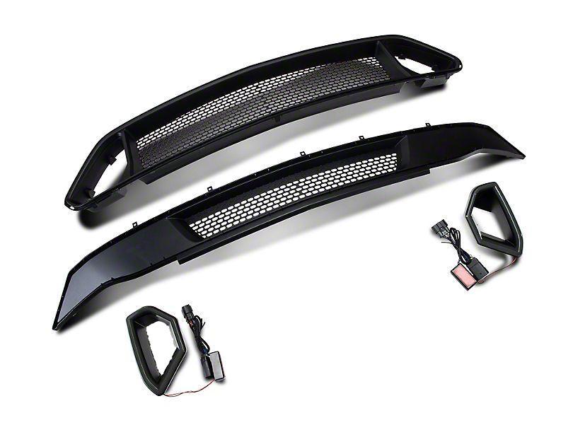 RTR Upper & Lower Grille w/ LED Accent Vent Lights (18-23 Mustang GT/EcoBoost)