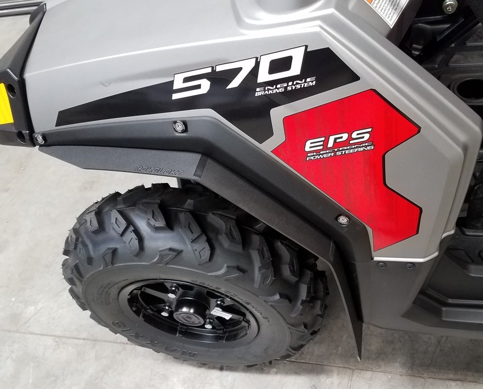 RokBlokz Polaris RZR 570 TRAIL 2014-2017 Mud Flaps / Fender Extensions, Front & Rear