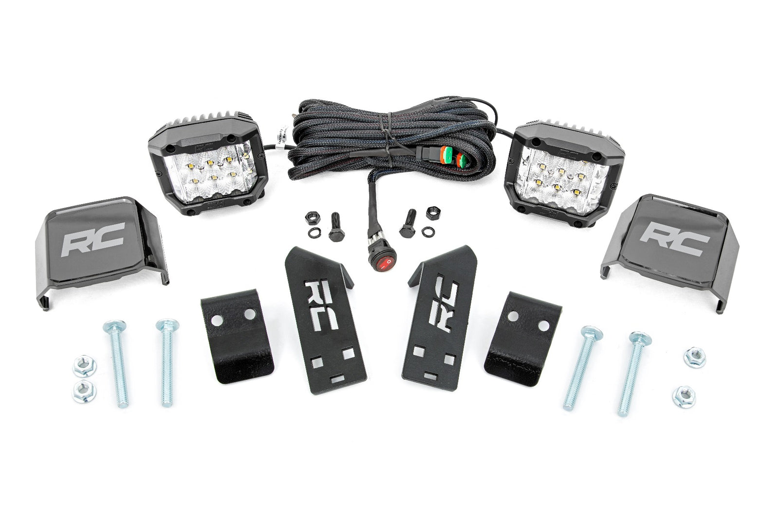 LED Light | A Pillar Mount | 2" Chrome Pair | Wide Angle | Polaris RZR PRO XP