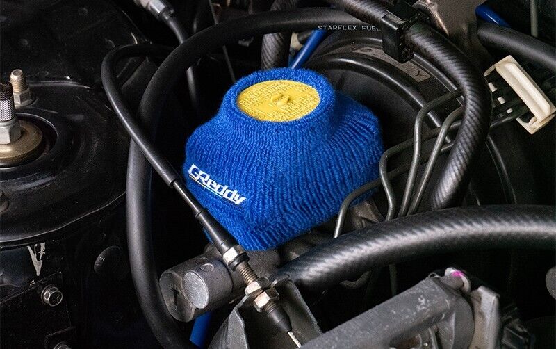 GReddy - GReddy Reservoir Cover(s) - Blue and Black - 18001897