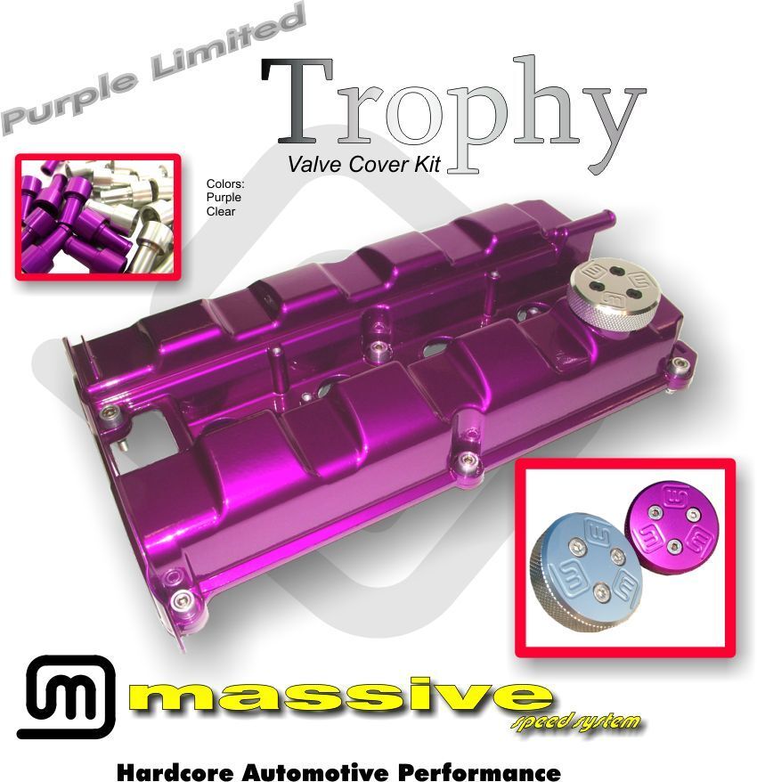 MSS Trophy Engine Cam Valve Cover Kit Focus SVT ST170 2.0 w SS Hardware Cap - Massive Speed System