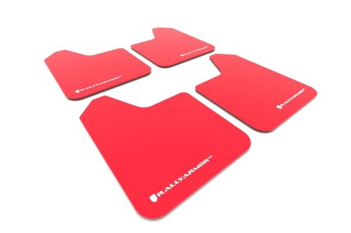 Rally Armor Universal Fit (No Hardware) Red UR Mud Flap w/ White Logo - MF12-UR-RD/WH