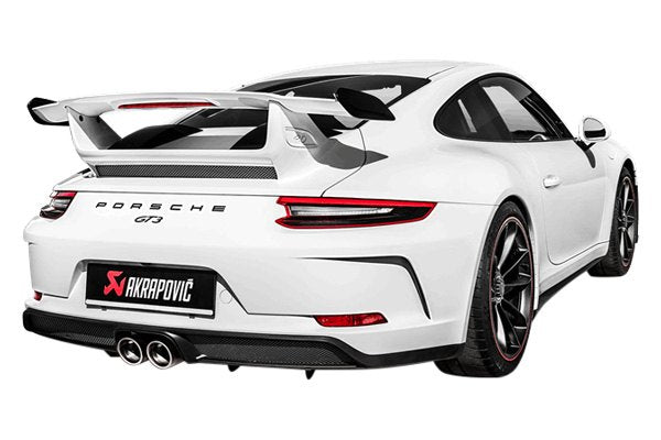 Akrapovic 2018 Porsche 911 GT3 (991.2) Slip-On Race Line (Titanium) w/Tips &amp; Carbon Fiber Diffuser - S-PO/TI/8-TP-DI