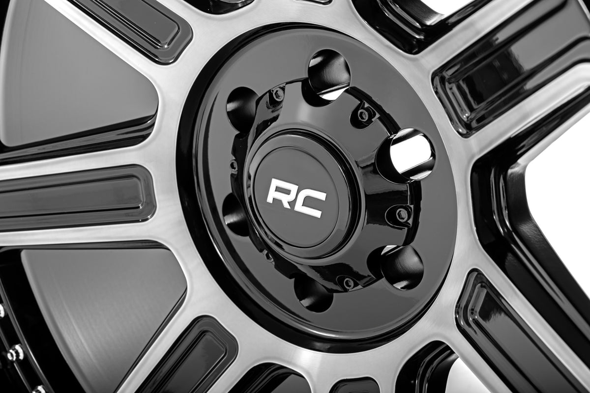 Rough Country 89 Series Wheel | One-Piece | Black Machined Gun Metal | 22x10 | 8x180 | -19mm