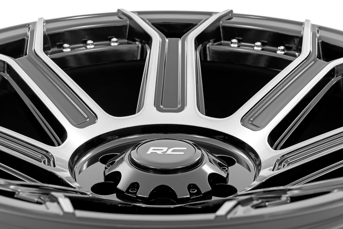 Rough Country 89 Series Wheel | One-Piece | Black Machined Gun Metal | 20x10 | 5x4.5 |  -19mm