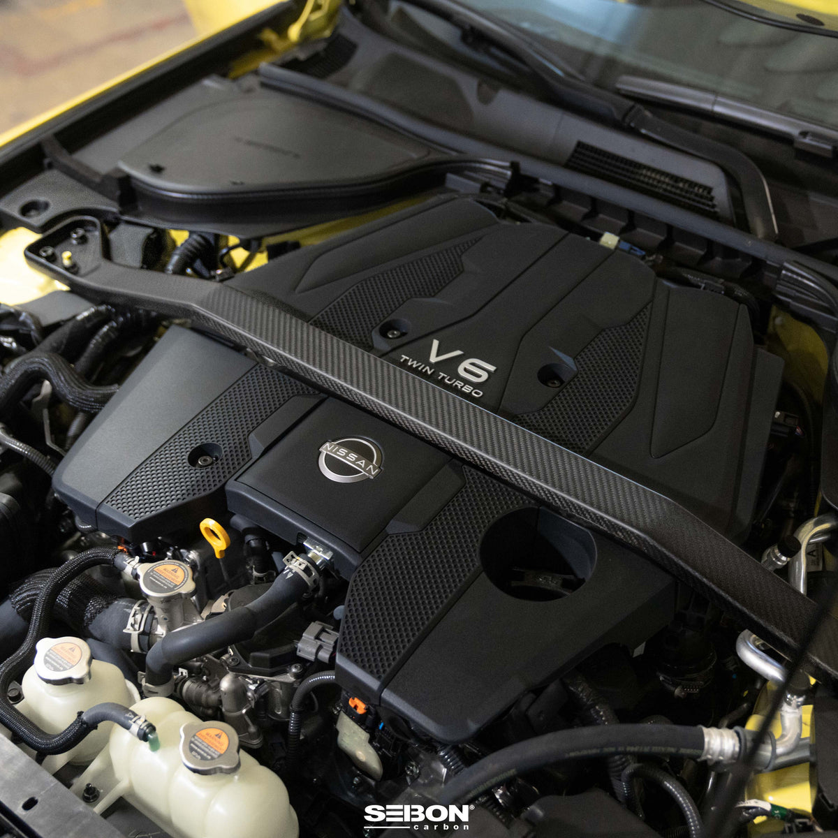 Seibon 2023+ Nissan Z Carbon fiber Front Strut Brace - SB22NSZ-F