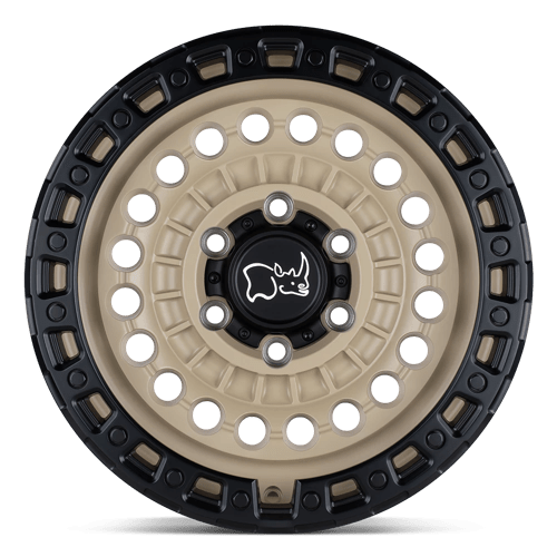 Black Rhino Hard Alloys Sentinel 17X8.5 8X165.1 -18MM Desert Sand W/ Black Ring