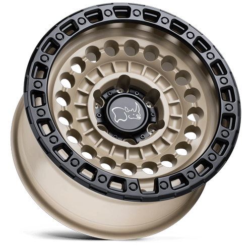 Black Rhino Hard Alloys Sentinel 17X8.5 8X165.1 +0MM Desert Sand W/ Black Ring