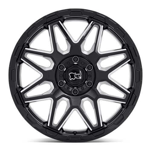 Black Rhino Hard Alloys Shockwave 20X9.5 6X135 +12MM Gloss Black W/ Milled Spokes
