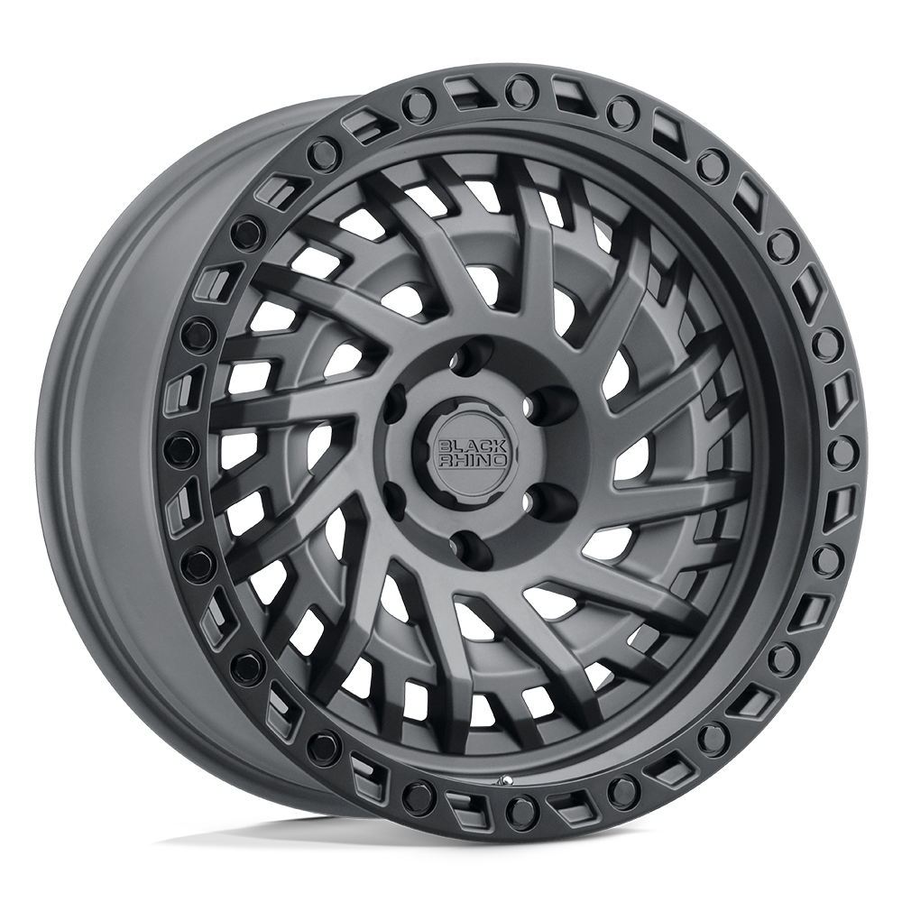 Black Rhino Shredder 17X9 5X127 -18MM Matte Gunmetal W/ Black Ring