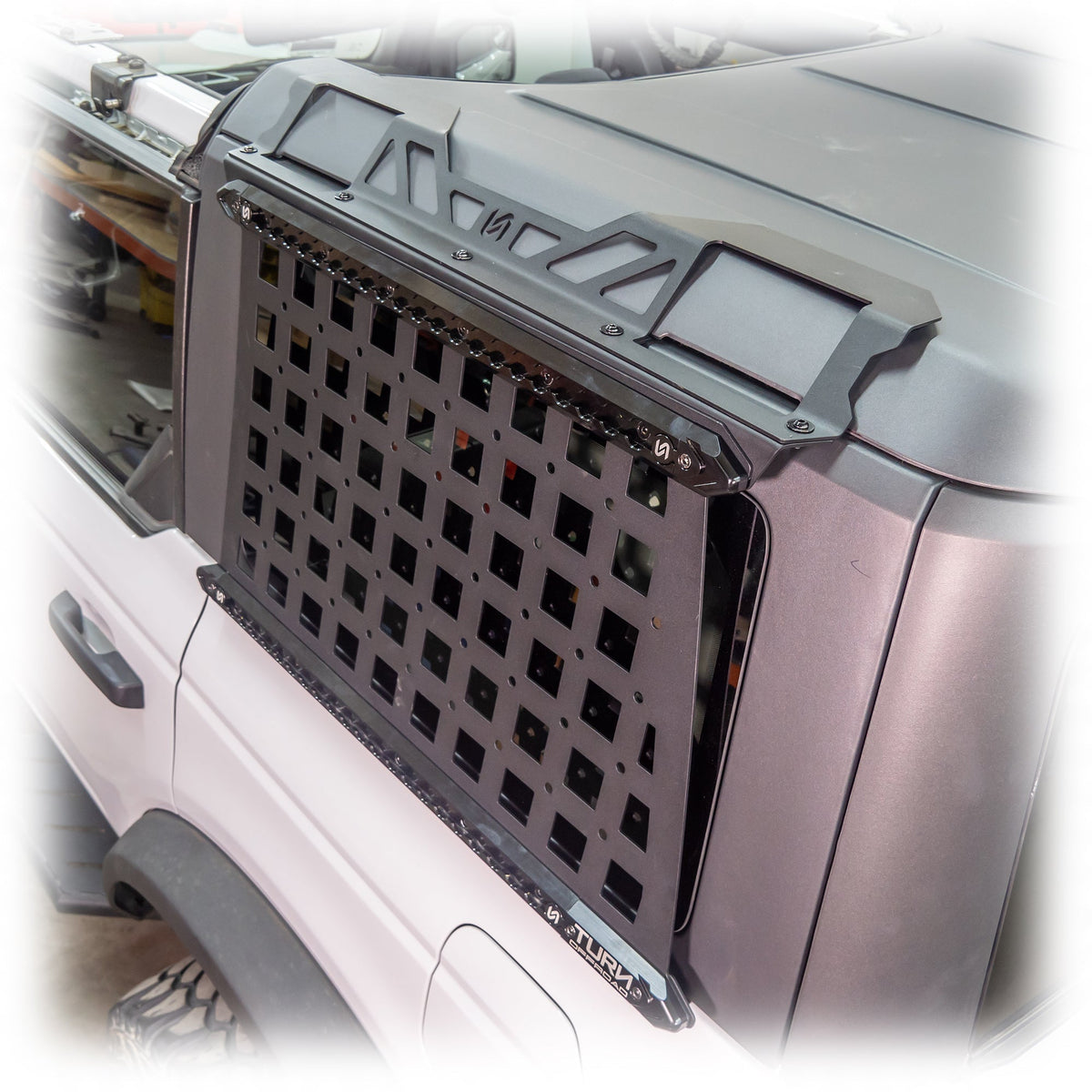 Turn Offroad 2021+ Ford Bronco 4dr Side Molle Panels for OE Hard Top - EA10-M4 for 2021-2026 Ford Bronco - angle view