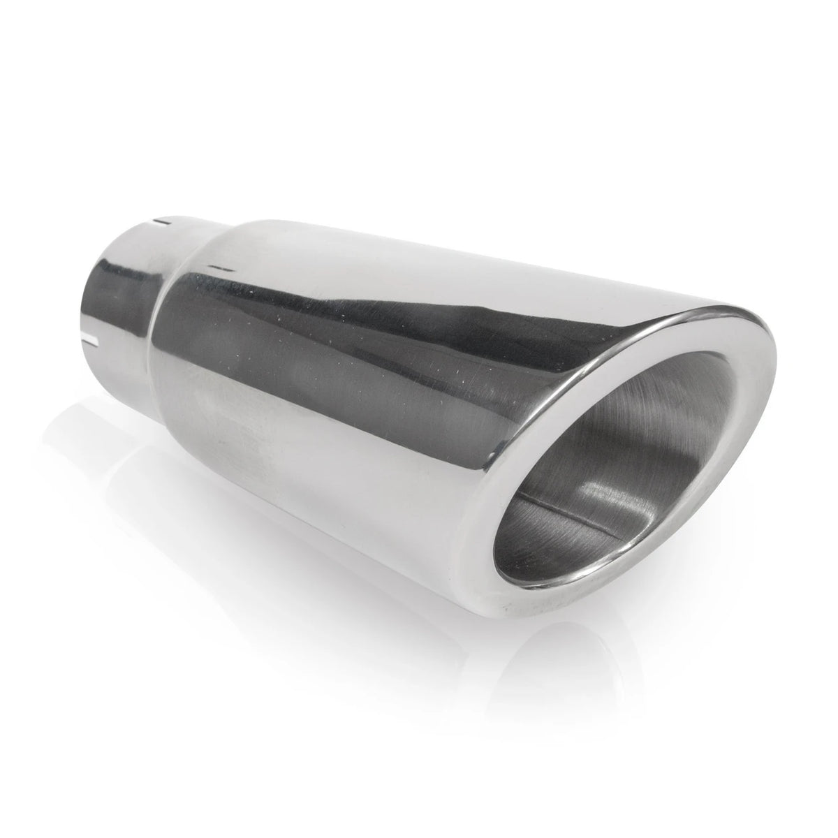Stainless Works - Slash-Cut Double-Wall Style Polished Exhaust Tip 304 Stainless Steel - 799300
