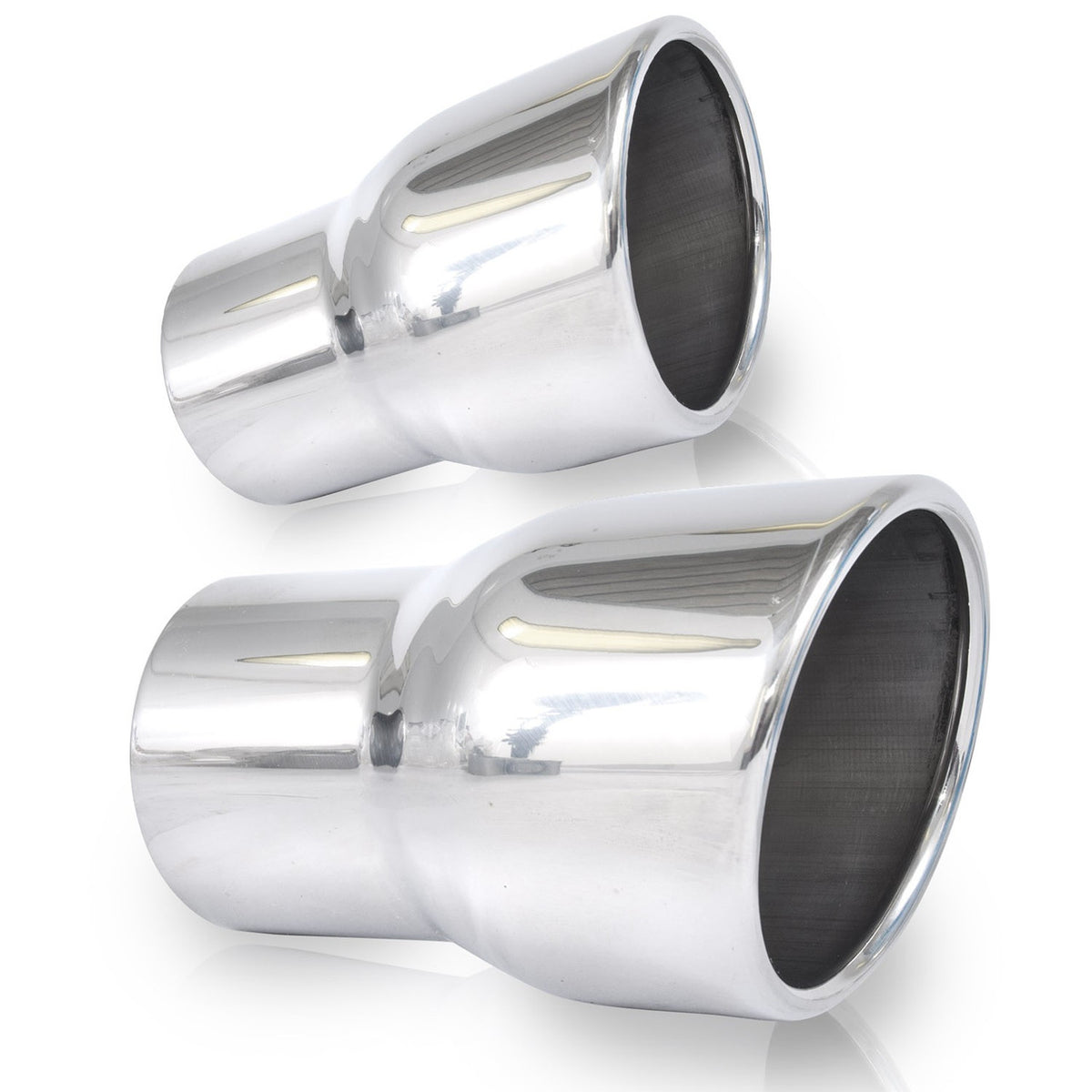 Stainless Works - Slash-Cut Single-Wall Style Polished Exhaust Tip 304 Stainless Steel - 7030250