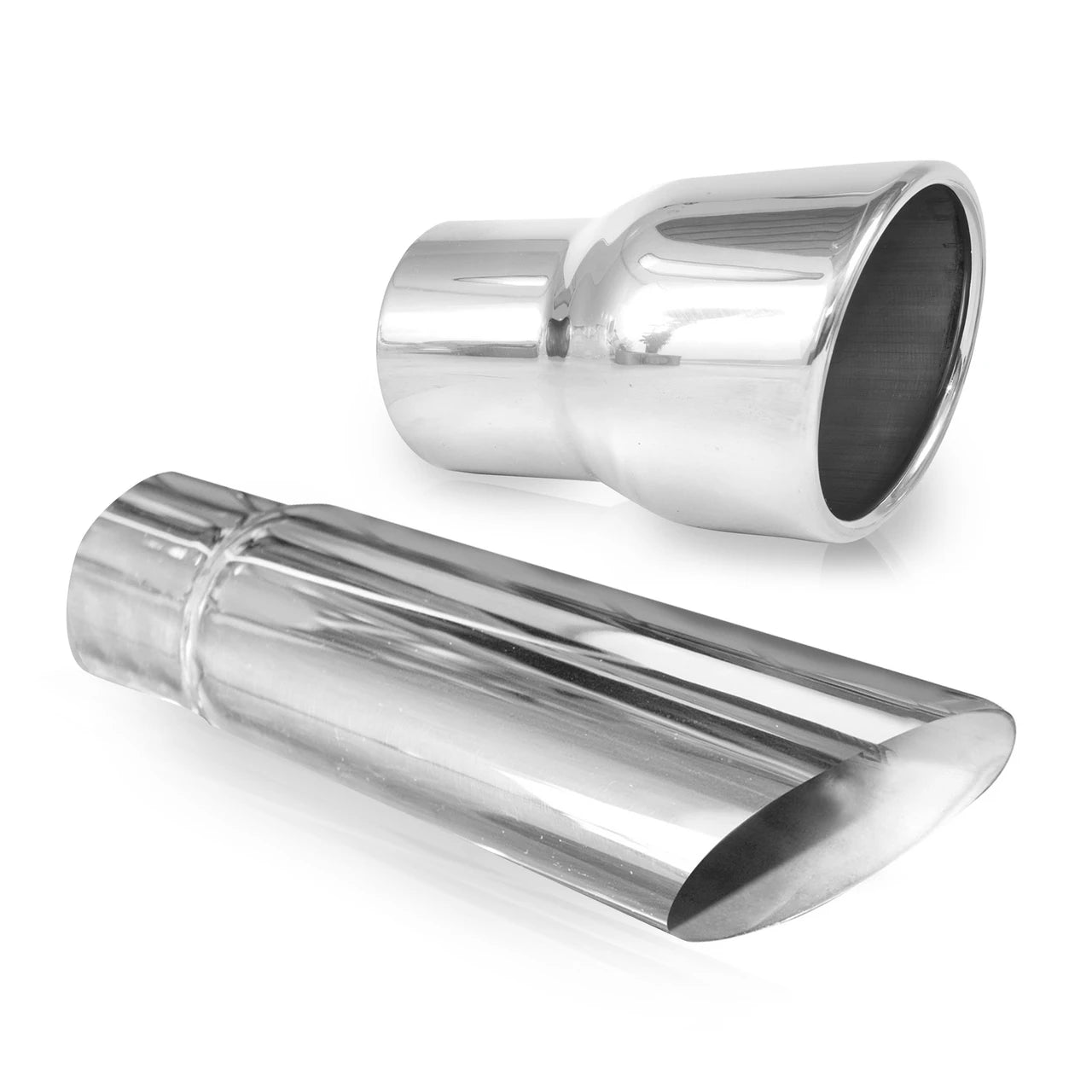 Stainless Works - Slash-Cut Single-Wall Style Polished Exhaust Tip 304 Stainless Steel - 7030250